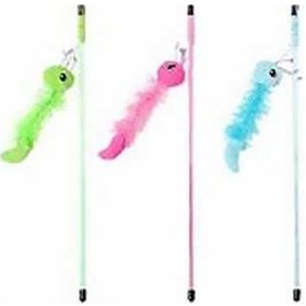 Resim Pawise Kedi Oltası Yeşil Tırtıl 48 Adet Kutulu 