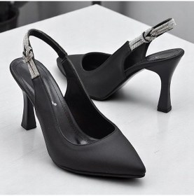 Resim 6509 9cm Kadın Topuklu Ayakkabı Stiletto Abiye Düğün Nişan Ayakkabısı Siyah 