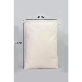 Resim Hepta Collection Ekmek Torbası, Pamuk Bez Torba, 40X40 Cm, Baskılı Ekmek Desenli, Krem Rengi 