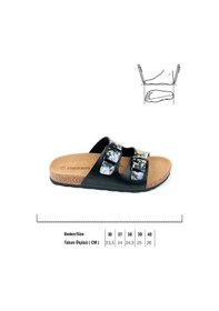 Resim Gezer Kadın Yazlık İki Toka Ayarlanabilir Fashion Terlik 
