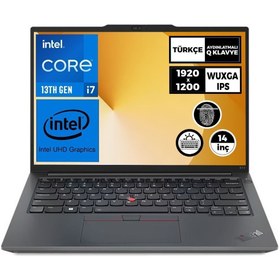 Resim LENOVO ThinkPad E14 G5 i7-1355U 8GB 1TB+256GB SSD 14'' WUXGA Freedos Taşınabilir Bilgisayar 21JK0006TX 009 