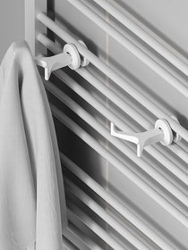 Resim Yeni Nesil,Banyo Askısı, Bornoz Askısı, Kolay Kurulum, Havlu Kıyafet Askıs, V Şeklinde(2 ADET) (beyaz) 