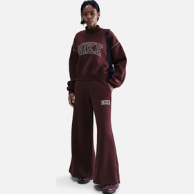 Resim Nike Phoenix Fleece Logo Wide Leg Kadın Pantolon 