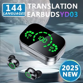 Resim 98% Yüksek Toplama Gerçek Çeviri YD03 Yapay Zeka Çeviri Kulaklıkları | Açık Kulak Çeviri Kulaklıkları 144 Dili ve Akcenti 1 Saniyede Destekler | İş Seyahati İçin Uygun 