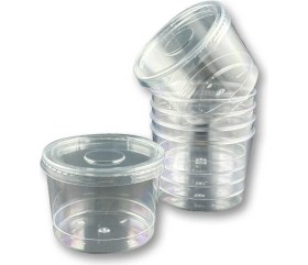 Resim Kapaklı Sert Plastik Tatlı Kasesi Magnolya Kabı 250ML 