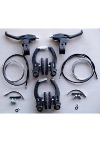 Resim Bisiklet Fren Takımı V-brake Fren Kolları Dahil Komple Set 