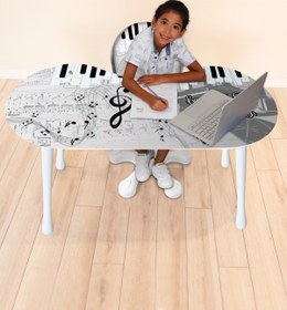 Resim Popcorn Kids Piyano Çalışma Masa Seti 8-14 Yaş 