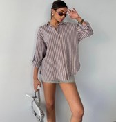 Resim Genel Markalar ÇİZGİLİ GÖMLEKKETEN - Antrasit 