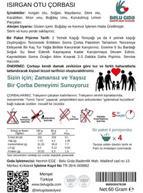 Resim Belu Gıda Atölyesi Isırgan Otu Çorbası 60 gr (4 Porsiyon) Pestisitsiz - Bebek, Çocuk ve Yetişkin Beslenmesine Uygun 