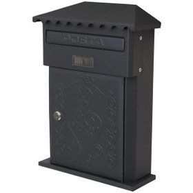 Resim Akşan Metal Ferforje İlan Posta Kutusu Dış Mekan Antrasit 