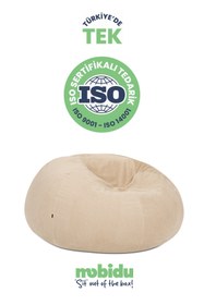 Resim Mobidu Soft Plum Armut Koltuk – Fitilli Kadife - 5 Yıl Garanti - Bej 