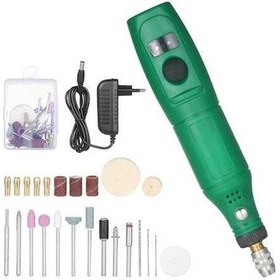 Resim Pazly 12v Mini Döner Taşlama Mak. - 5000-15000 Rpm, 24 Aksesuar, Dıy Projeler İçin Yeşil 