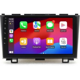 Resim Blueway Honda Crv Araç Multimedya Android Ekran Carplay Navigasyon Double Teyp 2+32 9" 07-12 Black 