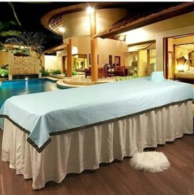 Resim Açık Yeşil Deliksiz 230cm115cm Tek Renkli Güzellik Çarşafı Nefes Alabilen Ve Ter Emici Masaj Ve Masaj Için Özel Yıkanmış Pamuklu Saf Pamuk Çarşaf Qh2ajf Çok Renkli 