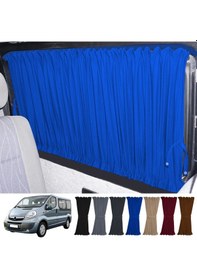 Resim Pandami Opel Vivaro A 2001-2014 Uyumlu Mavi Raylı Oto Perde Takımı 
