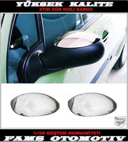 Resim Peugeot 206 / 206 Plus Krom Ayna Kapağı 2prç. 1998 Üzeri P. Çelik 