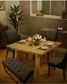 Resim Antrasit Kapı Önü Mutfak Balkon Yemek Masası Ayak Ucu Bench 