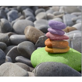 Resim Olinpa Cam Ocak Arkası Koruyucu | Taş Desenli 