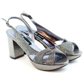 Resim Slt 2461 Platfrom Topuklu Abiye Ayakkabi Platin 