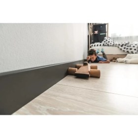 Resim İnan Yapı Laminant Parke Süpürgelik Düz F Model 8 cm Antrasit 227 