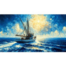Resim Venspor Gün Doğumunda Balıkçı Teknesi Manzaralı Arkaplan, 200x150cm Fon Duvar Örtüsü 