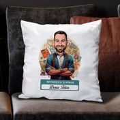 Resim Karikatürlü En Yakışıklı İç Mimar Yastık 