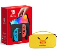 Resim Nintendo Switch Oled Kırmızı Mavi + Nintendo Pokeboll Kılıf 
