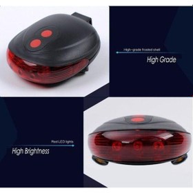 Resim Bisiklet Arka Stop Ve Lazer Işığı Antrasit - Kırmızı 