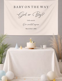 Resim Cinsiyet Partisine Özel Duvar Örtüsü (#150) - 150 X 100 