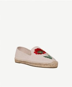 Resim Yargıcı Çiçek Desenli Nakış İşleme Espadril 26ykay4027x 006 Ekru 