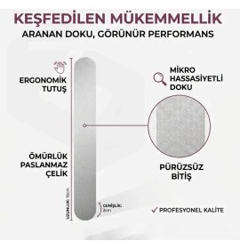 Resim Creatividad Solutions 2'li Lazer Kesim Çelik Törpü - Ömürlük Manikür Sanatı Soligen Professional 723060 