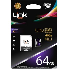 Resim Linktech LMC-M111 64 GB MicroSDXC UHS-III Hafıza Kartı + Adaptör 