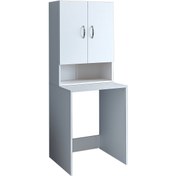 Resim Roomart Cd8 Çok Amaçlı Banyo Üst Dolaplı Çamaşır Makinesi Dolabı Takımı Beyaz 
