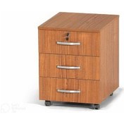 Resim Rustik Ahşap 3 Çekmeceli Yerden Yüksek Keson -teak- 40x45x58 Cm 