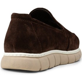Resim Deery Erkek Hakiki Süet Kahverengi Loafer Ayakkabı - 02044mkhve01 