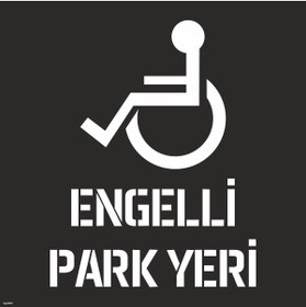 Resim Saatistan 40x40 cm Kompozit Engelli Park Yeri Boyama Şablonu, Hızlı ve Kolay Uygulama 