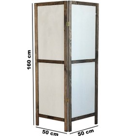 Resim Ahşap Paravan Panel Kumaş Paravan Seperatör 5214 