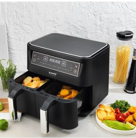 Resim Schafer Thermochef Dual Dijital Airfryer Sıcak Hava Fritözü 