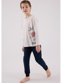 Resim U.S. Polo Assn. U.s. Polo Assn Erkek Çocuk Gri Pijama Takımı 5274-48781 Gri 