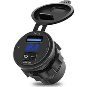 Resim Kebiduusb 18w Qc3.0 Hızlı Şarj Adaptörü Led Voltmetreli Araç Şarj Cihazı Dc12v-24v Su Geçirmez Evrenseldistribütör Garantili 