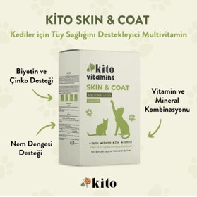 Resim BRF ShopletSell Kito Skin & Coat Kediler için Tüy Sağlığını Destekleyici Multivitamin 1274129 