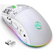 Resim Geeksen Hxsj T90 2.4G Kablosuz Mekanik RGB Oyuncu Mouse 