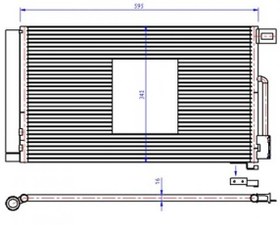 Resim KLIMA RADYATÖRÜ FIAT FIORINO 1.3JTD-1.4I- GRANDE PUNTO 1.4 05- A-M600X355X12 ALUMINYUM - CFI406012 