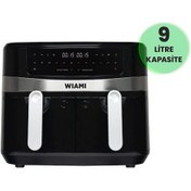 Resim Novahub Wiami Airfryer 9 Lt Çift Sepetli Yağsız Hava Fritözü - Siyah 