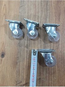 Resim ARON Hts116 Tekerlek Sehpa Masa Büro Ofis Mobilya Tekeri Yükseklik 4.3cm (4 ADET) 