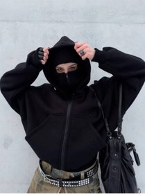 Resim Genel Markalar Balaclava Tam Fermuarlı Kapüşonlu Maske Kapüşonlu 