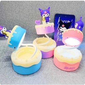 Resim Doğum Günü Pastalı- Sevimli Karakterler- Kademeli Led Işıklı- Çocuk Gece -masa Lambası Çok Renkli 