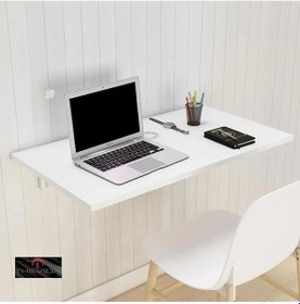 Resim Katlanır Duvara Monte Masa Çalışma Masası 45 Cm X60 Cm 021245 Beyaz 