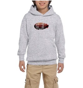 Resim Zepplin Giyim Led Zeppelin Zeplin Gri Çocuk Kapşonlu Sweatshirt Gri 