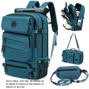 Resim Chuangyinshop Enoshı Profesyonel Laptop Sırt Çantası Lake Blue Waist Bag Ayakkabı Bölmeli Dönüştürülebilir Seyahat Çantası 17.3 Inç Çok Bölmeli Dayanıklı Polyester - Siyah 